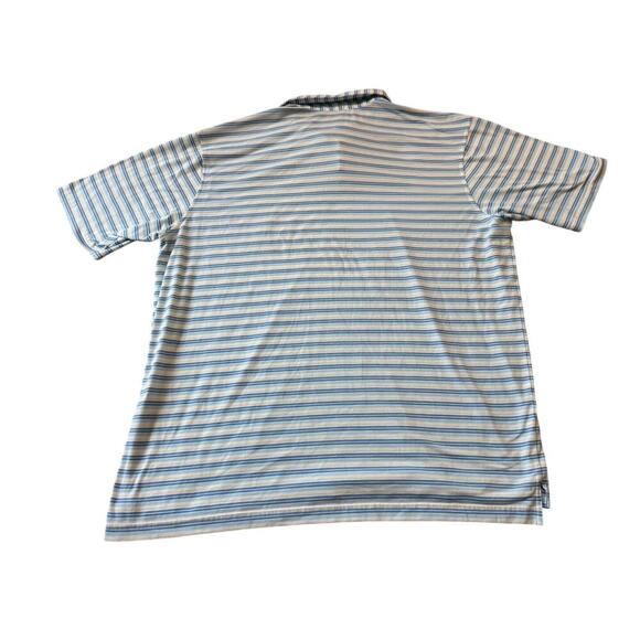 Peter Millar Polo size XL; Striped Green, white & Yellow; Performance Material - Picture 2 of 11